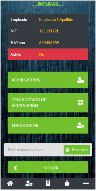Empleado inactivo